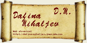 Dafina Mihaljev vizit kartica